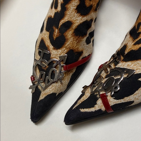 Authentic vintage Christian Dior leopard boots 38.5 john galliano - Picture 9 of 17